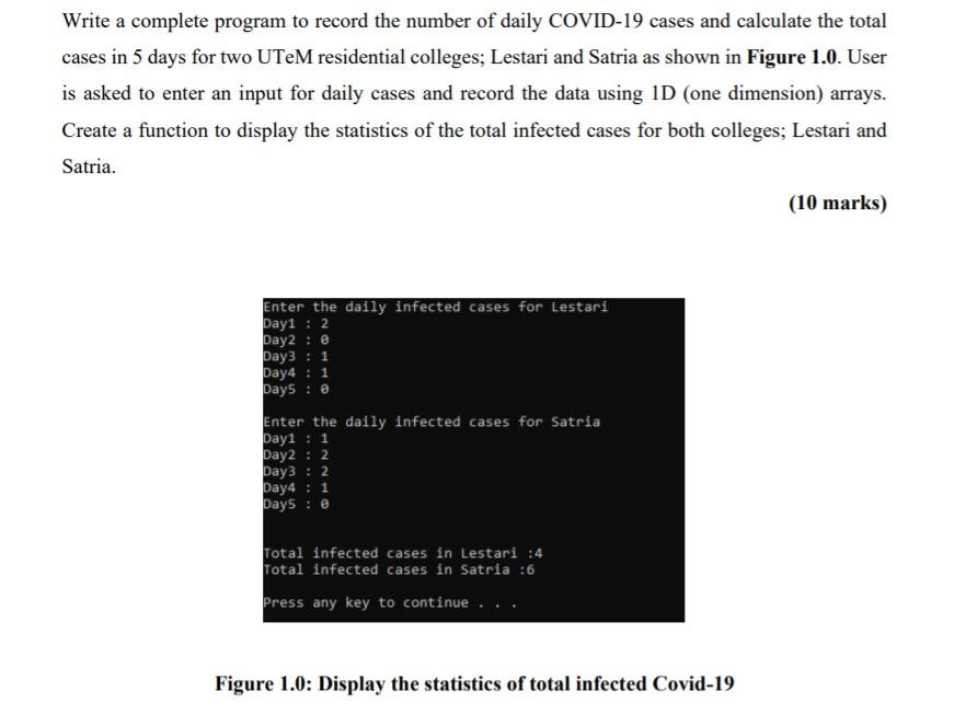 Solved Write a complete program to record the number of | Chegg.com