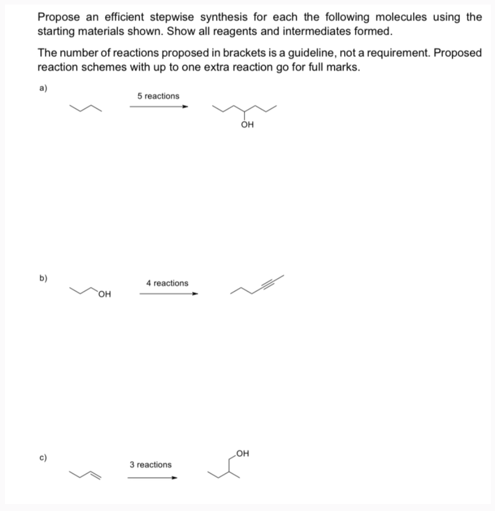 Solved Propose An Efficient Stepwise Synthesis For Each The | Chegg.com