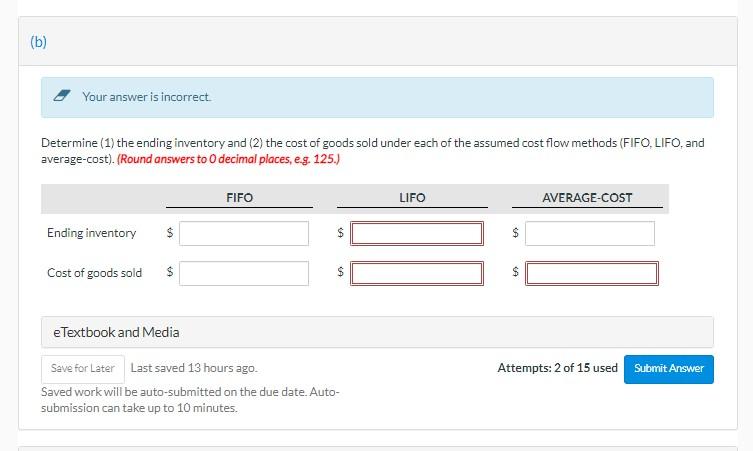 Solved Complete the ending inventory & COGS for FIFO, LIFO, | Chegg.com