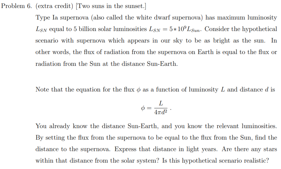 Solved Problem 6 Extra Credit Two Suns In The Sunset