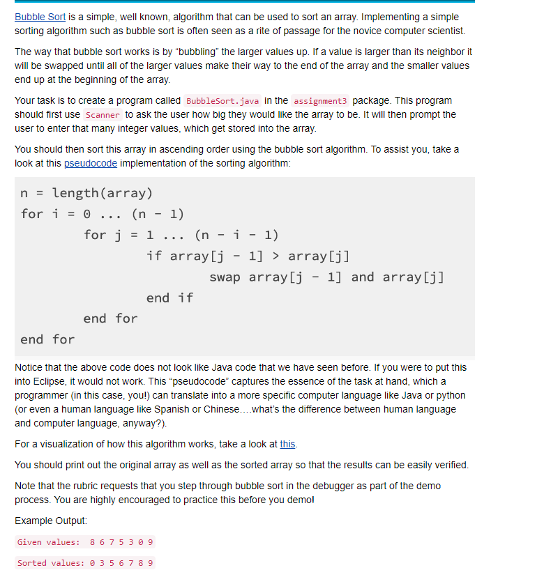 Bubble Sort Algorithm - GATE CSE Notes