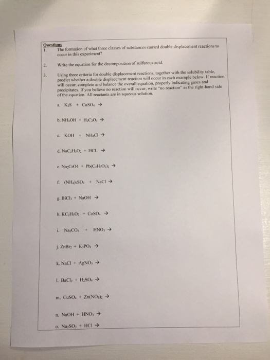 Solved: Questions . The Formation Of What Three Classes Of... | Chegg.com