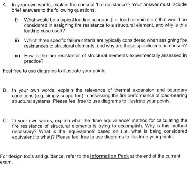 Solved A. In your own words, explain the concept 'fire