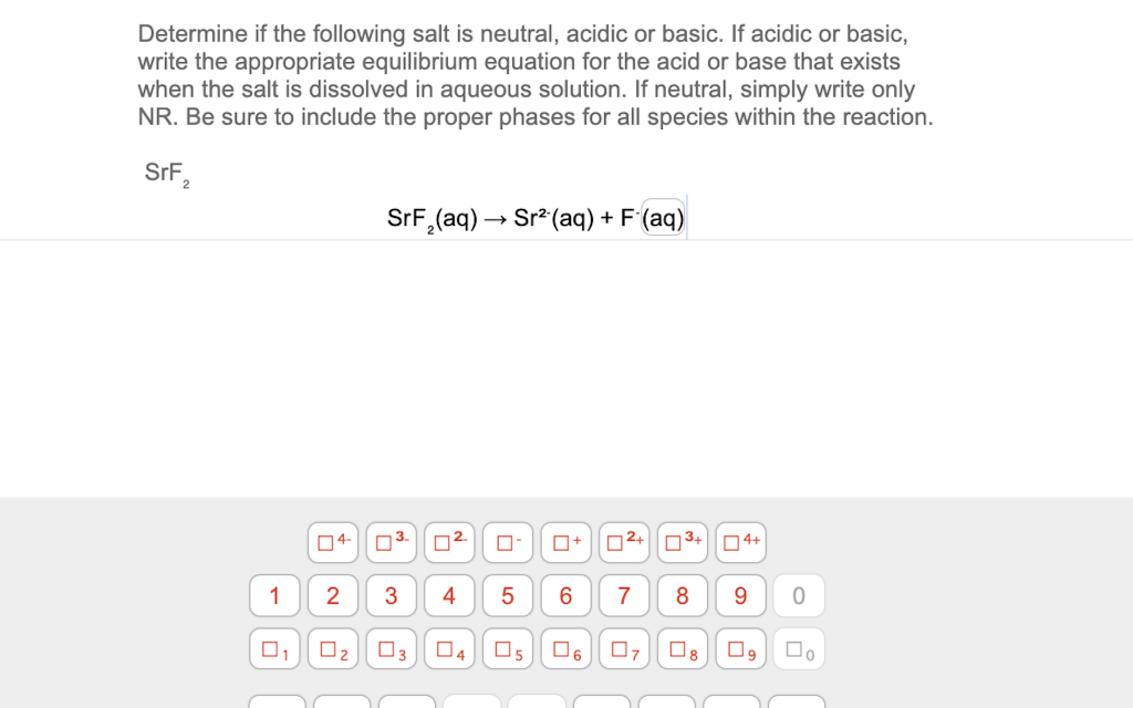 Solved Determine If The Following Salt Is Neutral Acidic Or