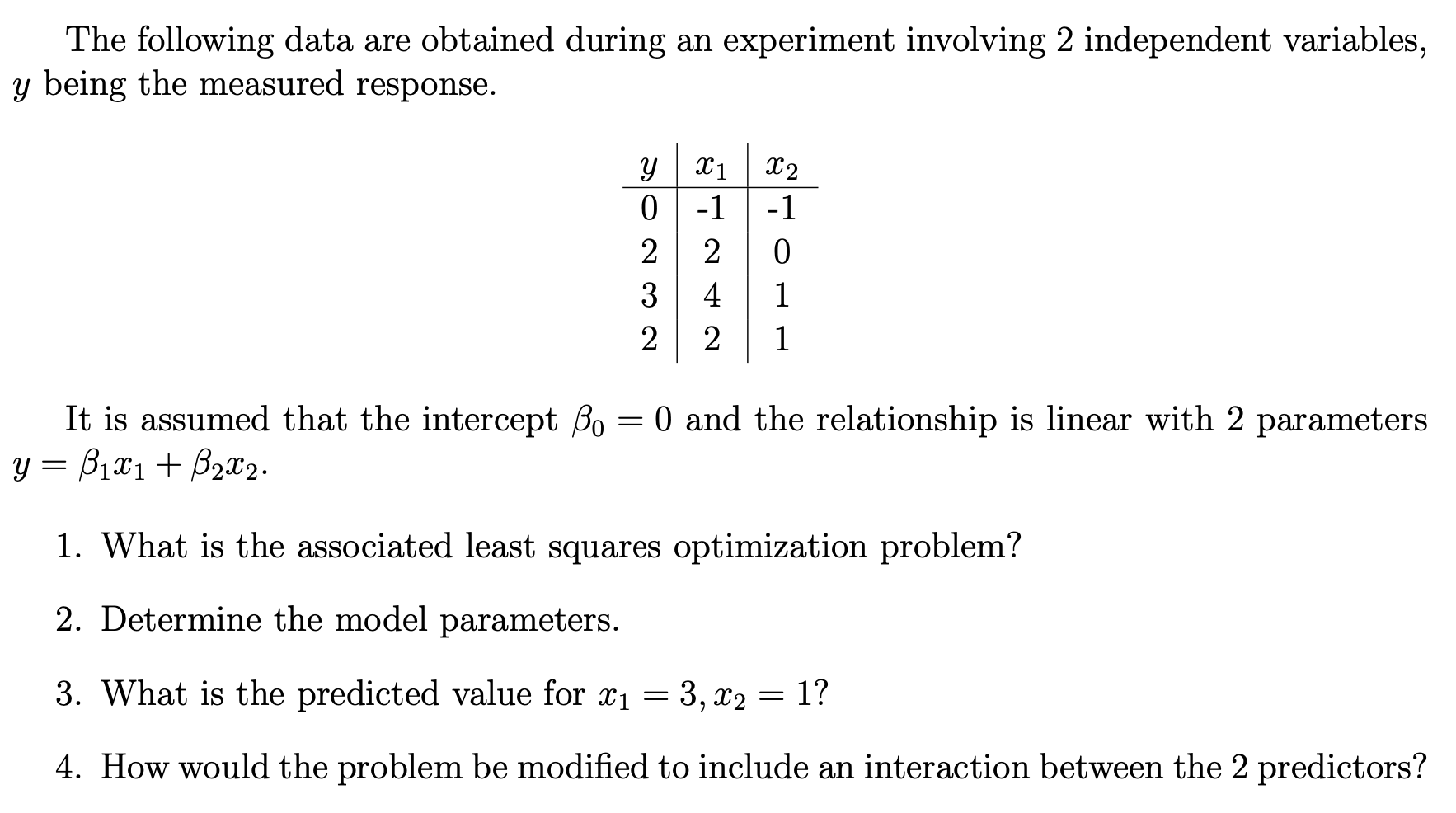 Solved The Following Data Are Obtained During An Experiment | Chegg.com