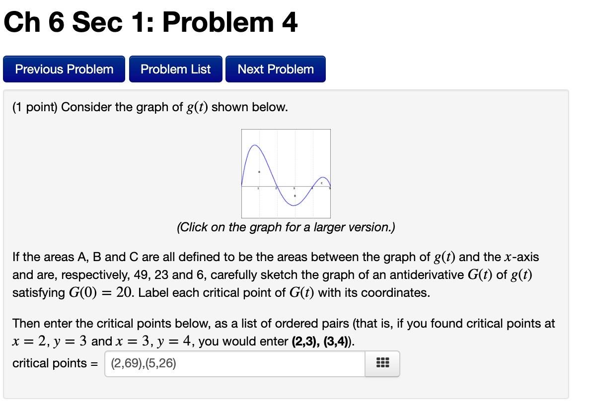 Solved С 1 2 3 Ch 6 Sec 1: Problem 4 Previous Problem | Chegg.com