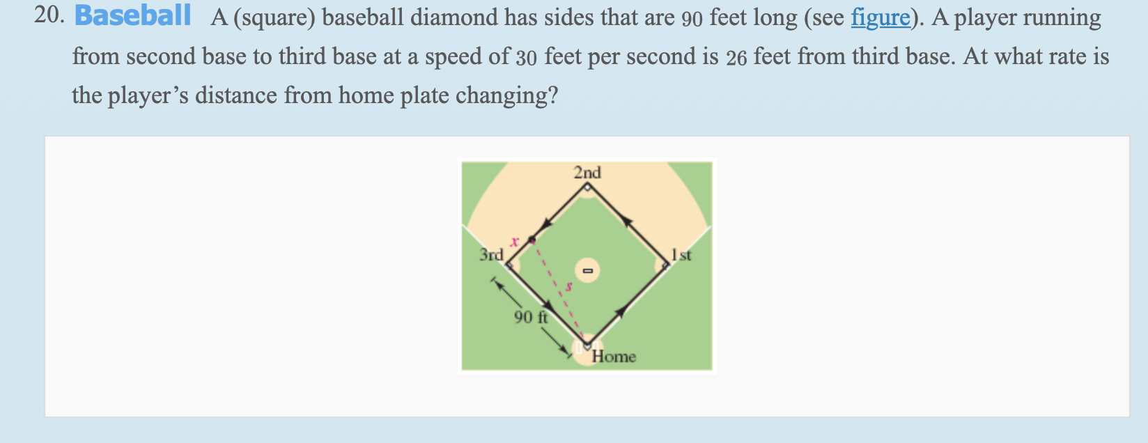 Solved 20 Baseball A Square Baseball Diamond Has Sides Chegg Com   Php7OGMYG 