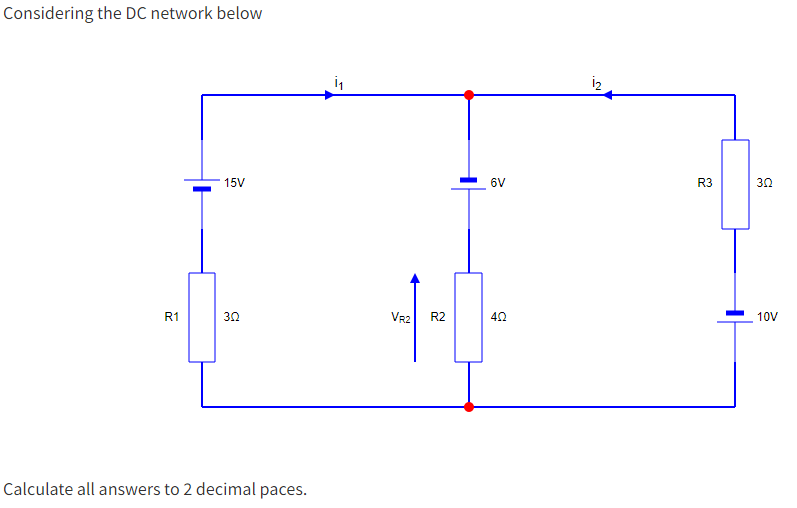 Solved Considering the DC network below Calculate all | Chegg.com