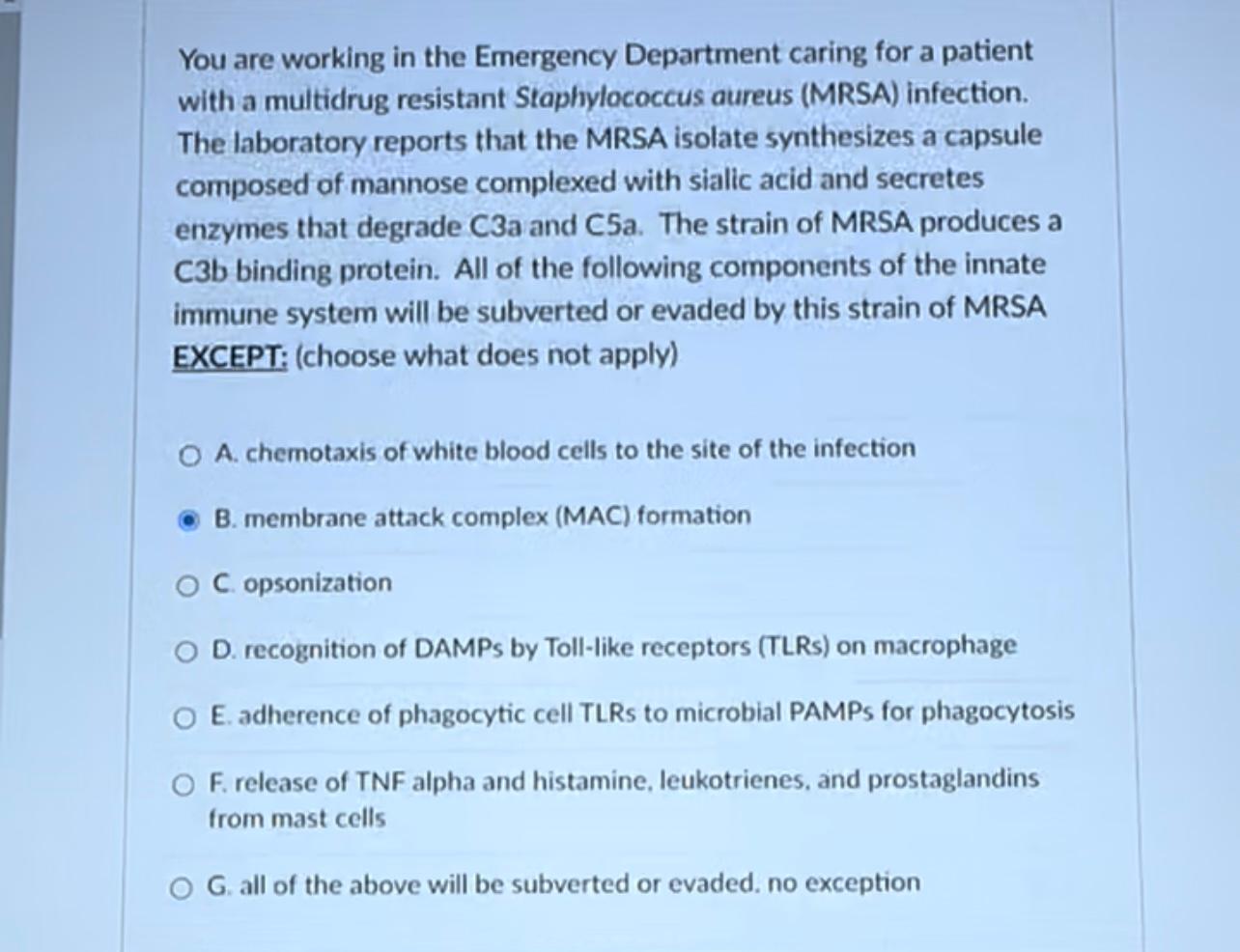 Solved You are working in the Emergency Department caring | Chegg.com