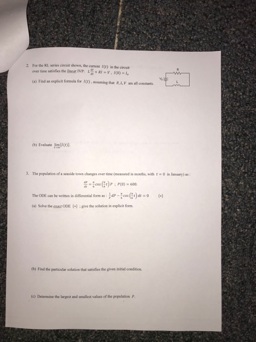 Solved Please SHOW ALL YOUR WORK to receive full or partial | Chegg.com