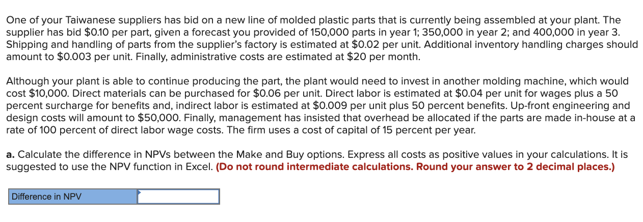 solved-one-of-your-taiwanese-suppliers-has-bid-on-a-new-line-chegg