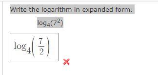 Solved Write the logarithm in expanded form. | Chegg.com