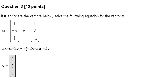Solved Question 3 [10 points] If u and v are the vectors | Chegg.com