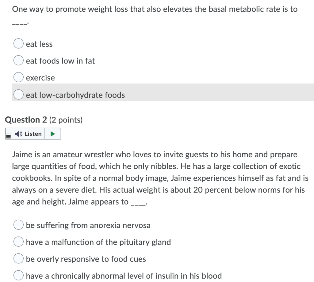 Solved One way to promote weight loss picture
