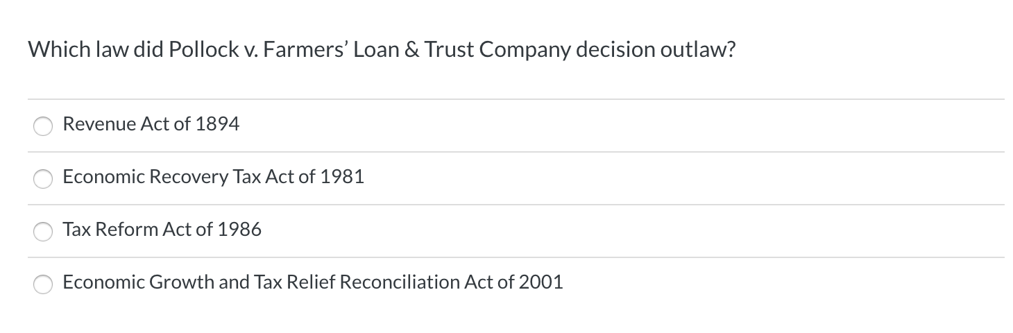pollock v the farmers loan and trust co
