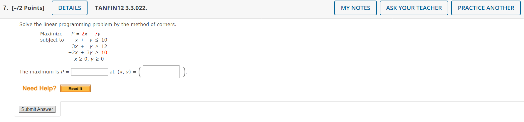 Solved Solve the linear programming problem by the method of | Chegg.com