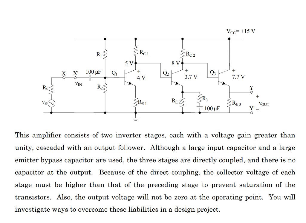 Solved -Derive an expression for the overall voltage gain | Chegg.com