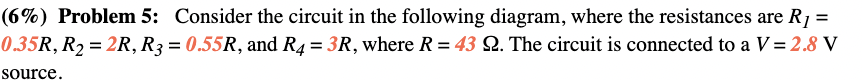 Solved (6\%) Problem 5: Consider the circuit in the | Chegg.com