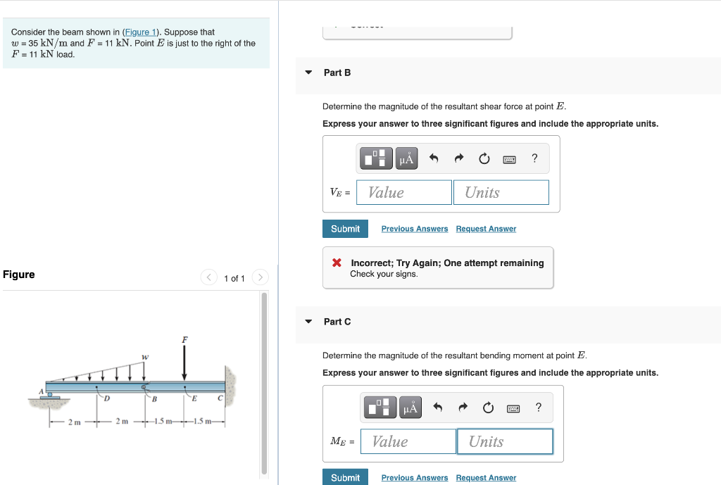 Solved Consider the beam shown in (Figure 1). Suppose that w | Chegg.com