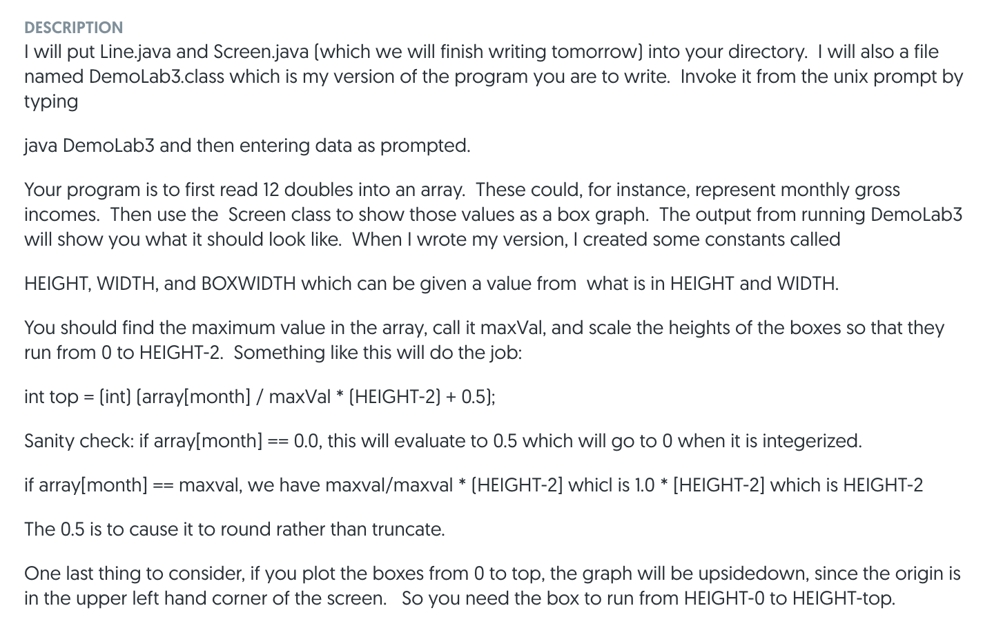 DESCRIPTION I will put Line.java and Screen.java | Chegg.com