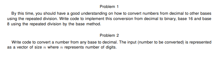 Matlab Answer In Decimal Solved Problem 1 By this time, you should have a good | Chegg.com