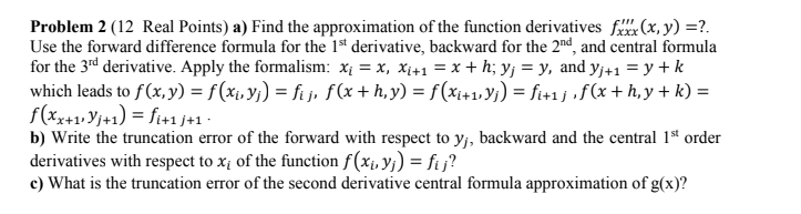 Solved Numerical Analysis, please do not provide the answer | Chegg.com