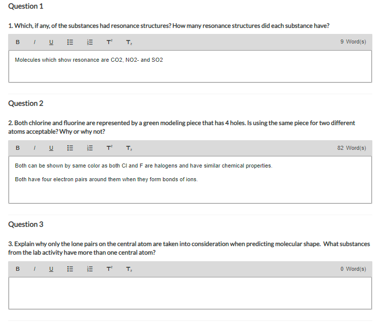 Solved Question 1 1 Which If Any Of The Substances Had 1767