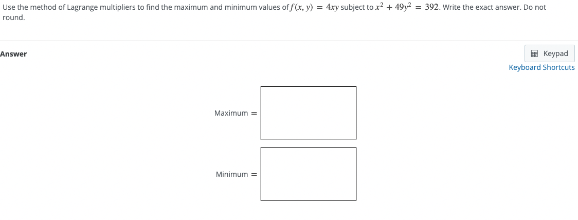 Solved Use the method of Lagrange multipliers to find the | Chegg.com