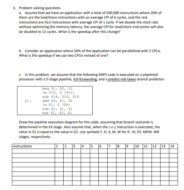 Solved 3. Problem solving questions a. Assume that we have | Chegg.com