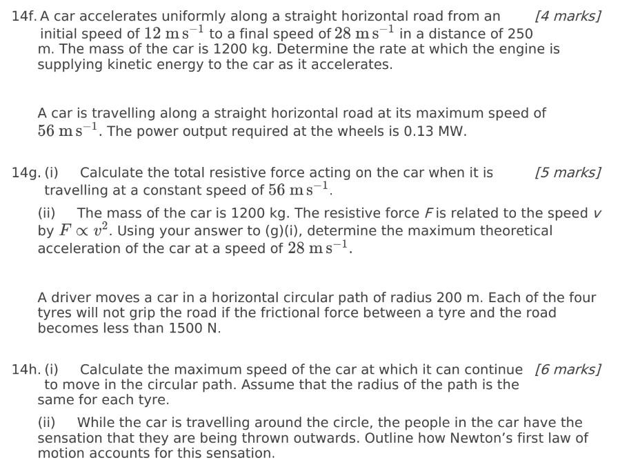 Solved 14e. (i) Calculate the volume of fuel injected into