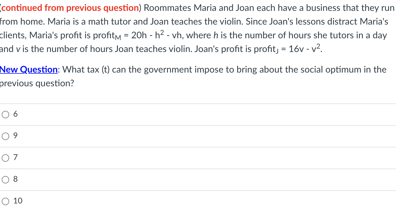 (continued from previous question) Roommates Maria | Chegg.com