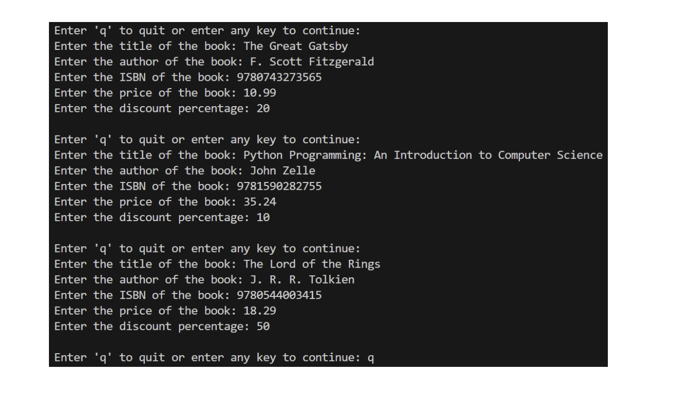 Solved PythonExtend or modify the program by allowing the | Chegg.com