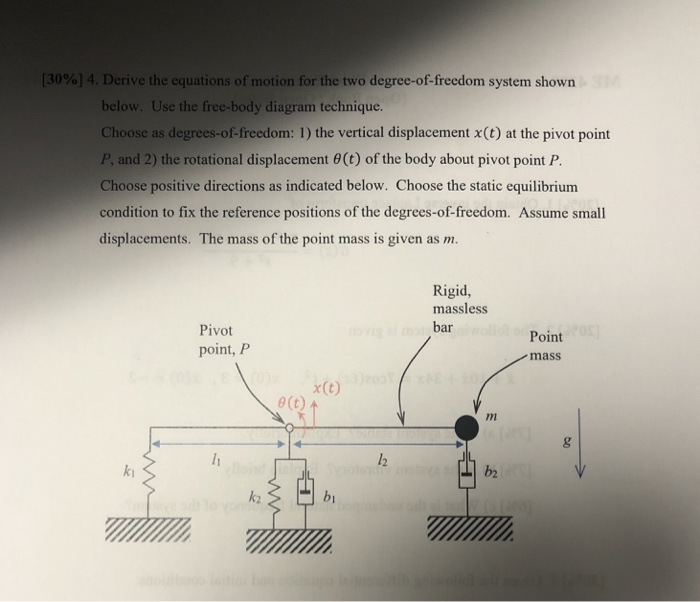 Solved [30%14. Derive the equations of motion for the two | Chegg.com