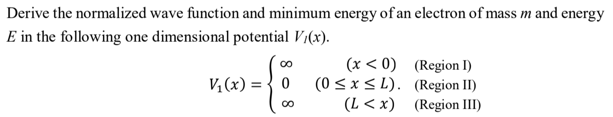Solved Derive the normalized wave function and minimum | Chegg.com