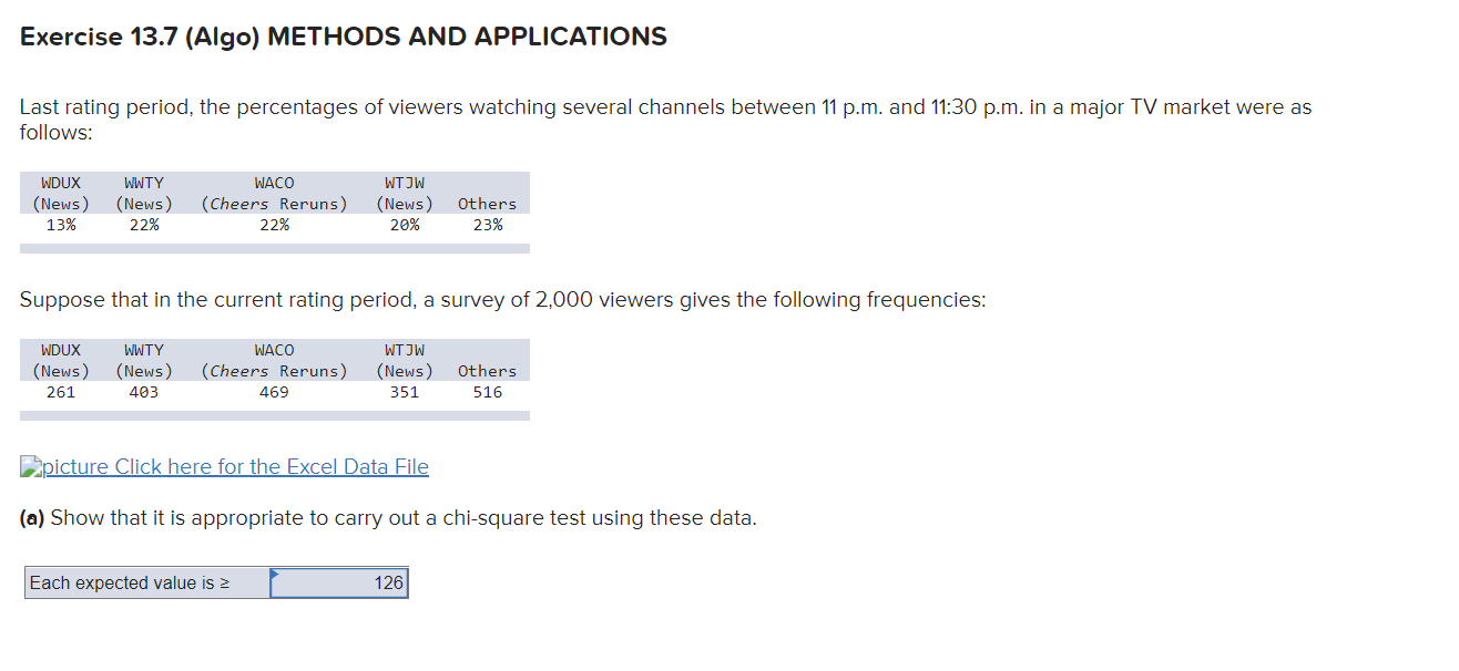 Solved Exercise 13.7 (Algo) METHODS AND APPLICATIONS Last | Chegg.com