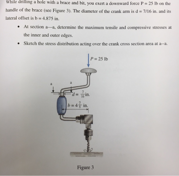 Solved While drilling a hole with a brace and bit, you exert | Chegg.com