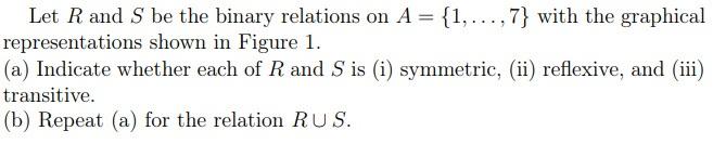 A B D с Figure 1: The Relation R= {(a, B), (b, | Chegg.com