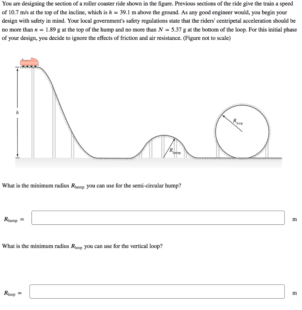 Solved You Are Designing The Section Of A Roller Coaster | Chegg.com