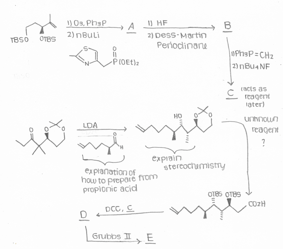 Solved Please Identify The Structures Of A, B, C, D, And E, | Chegg.com