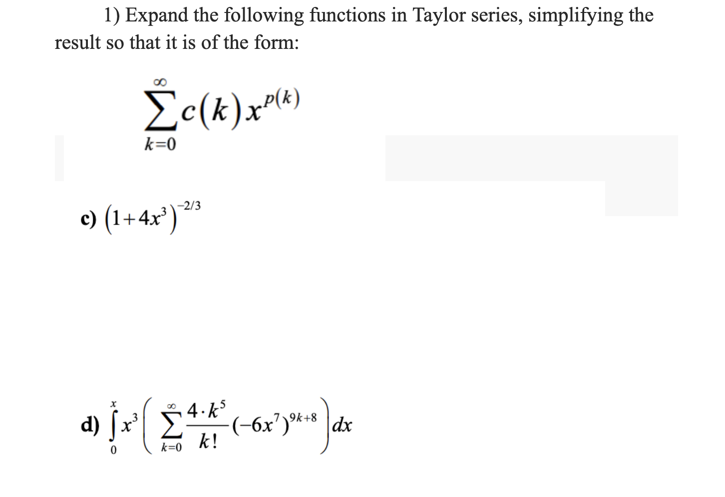 1-expand-the-following-functions-in-taylor-series-chegg