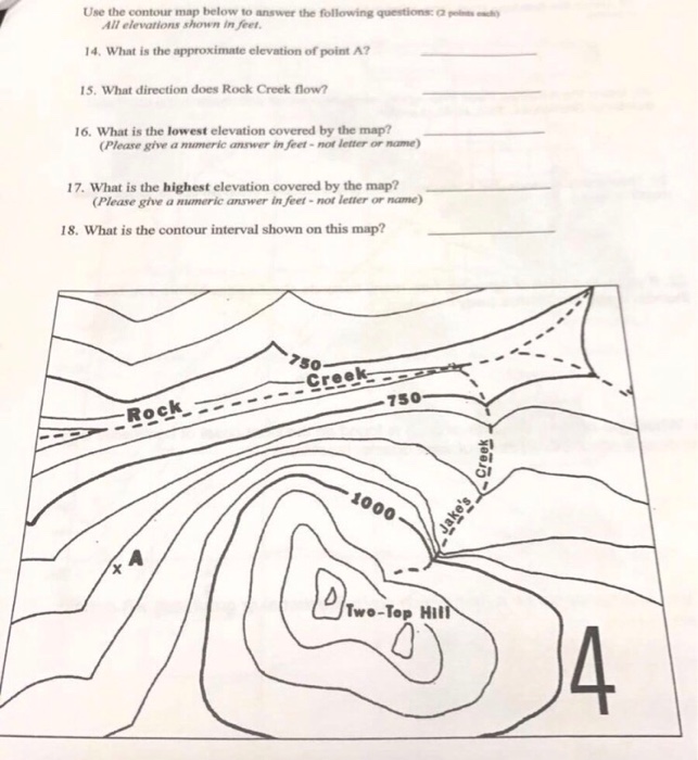 Solved Use the contour map below to answer the following | Chegg.com