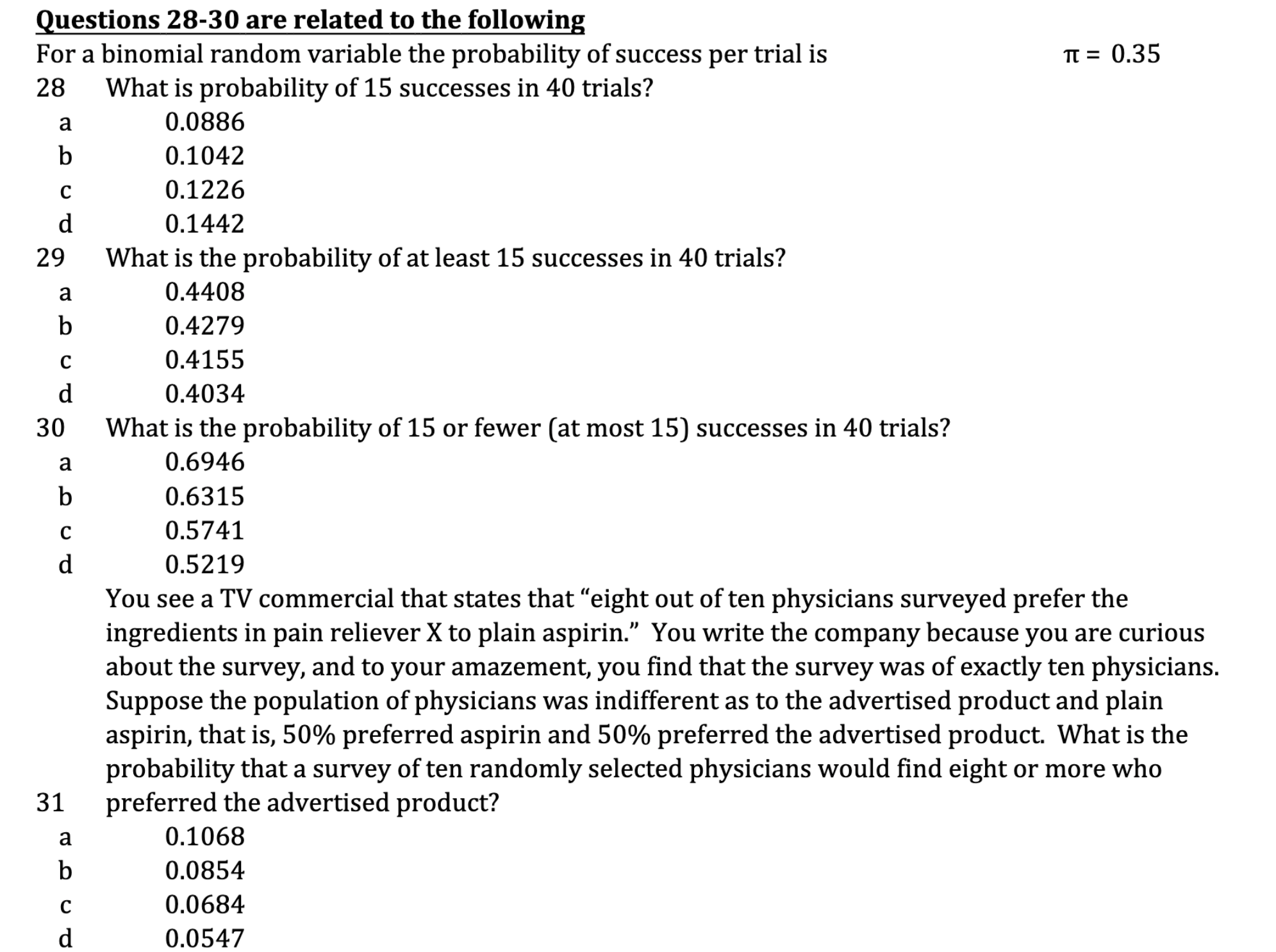 Solved с a с Questions 28-30 are related to the following | Chegg.com