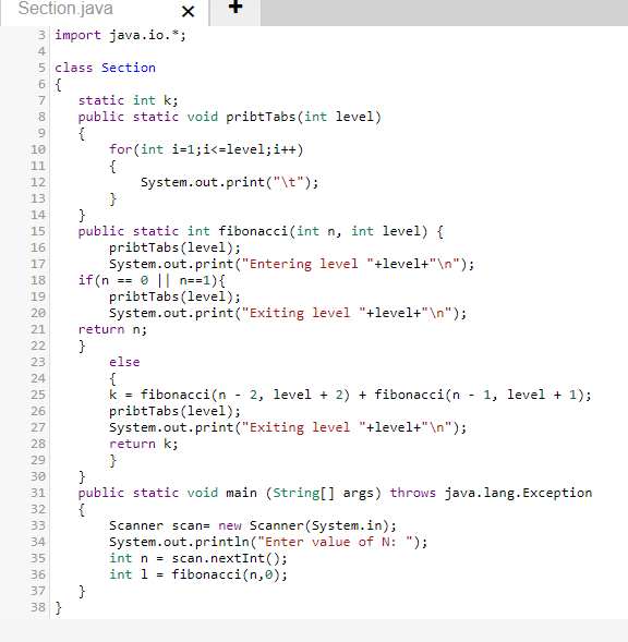 Solved Section.java х + 1 import java.util.*; 2 import | Chegg.com
