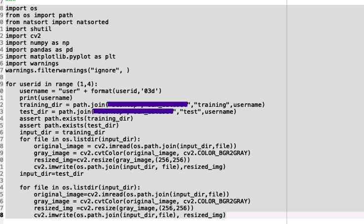 i did this code in python to resize my data set and i | Chegg.com