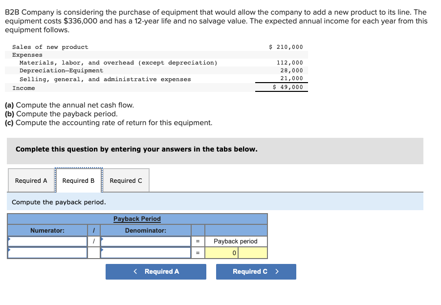 Solved B2B Company is considering the purchase of equipment
