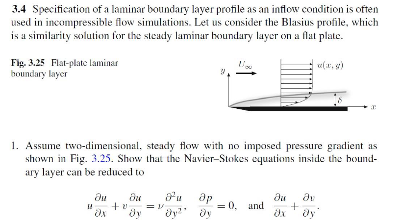 Solved 3.4 Specification Of A Laminar Boundary Layer Profile | Chegg.com