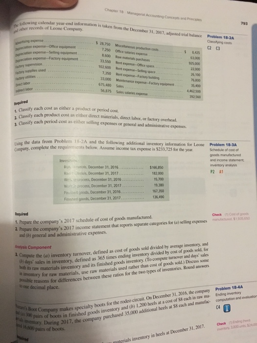 Solved Chapter 18 Managerial Accounting Concepts And | Chegg.com