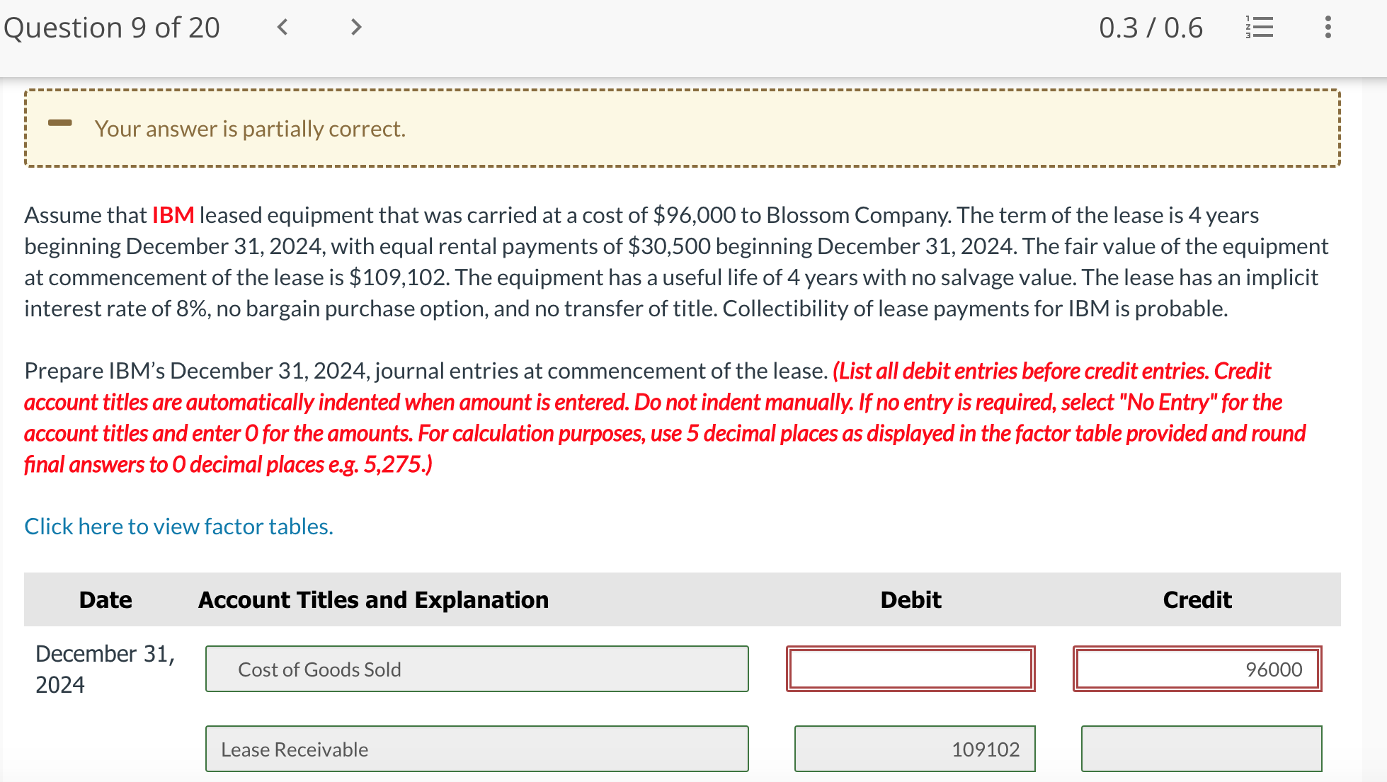 Solved Assume that IBM leased equipment that was carried at