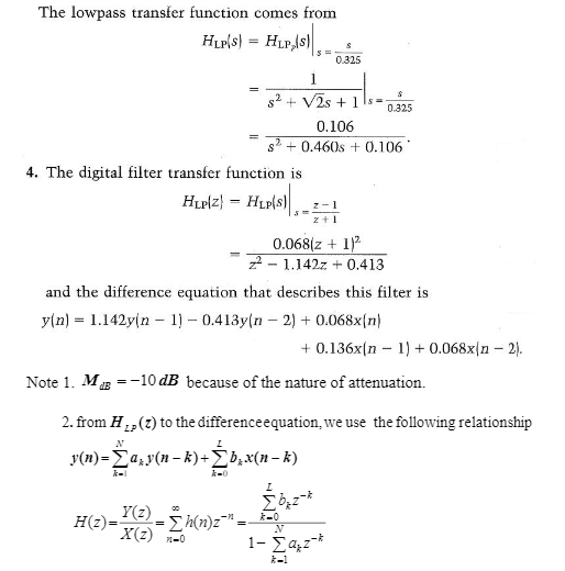 Solved Explain How To Get From The Lowpass Transfer Function Chegg Com