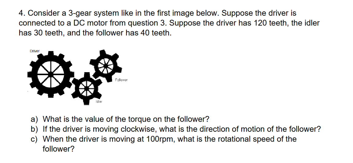 Solved 4. Consider A 3-gear System Like In The First Image | Chegg.com